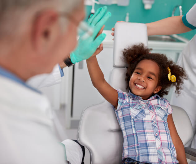 girl at the dentist